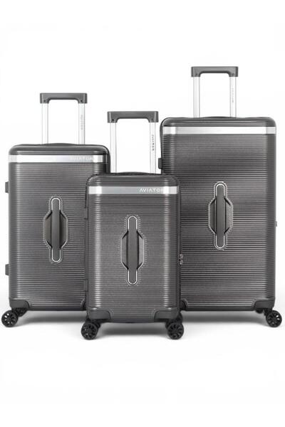 AVIATOR Signature 3-Piece Travel Luggage Set – Shatter-Resistant Polycarbonate