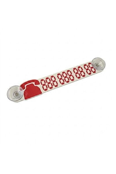 Oto Aksesuarcım Car Windshield Phone Number Parking Plate Plexiglass White Red