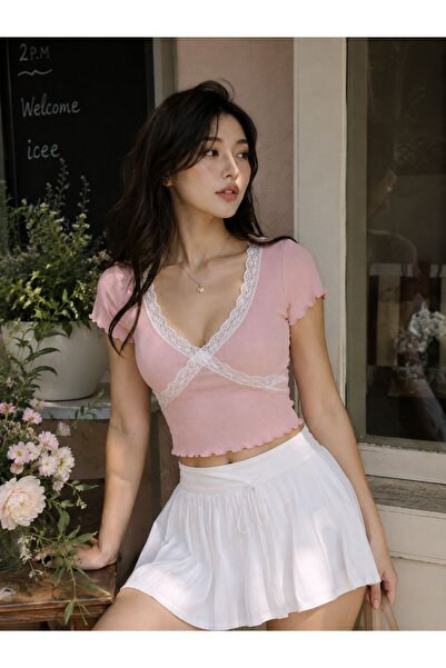 İsra Ayyıldız Moonstar Collection Pinterest Lolita Coquette Dantel V Yaka Crop