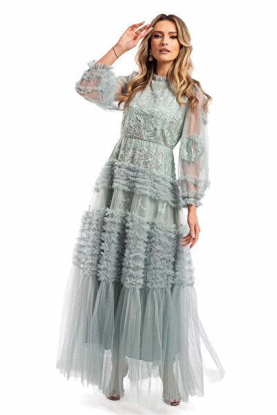 Miyu Rochie elegantă cu aplicații de mărgele și paiete - EDIȚIE LIMITATĂ