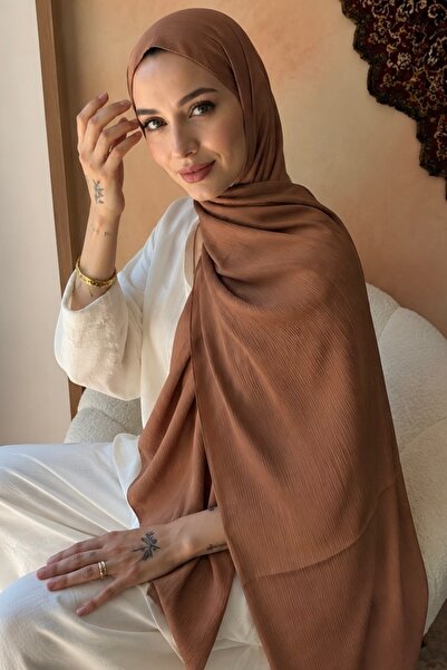 İmajButik Brown Evening Dress Sapphire Silk Shawl