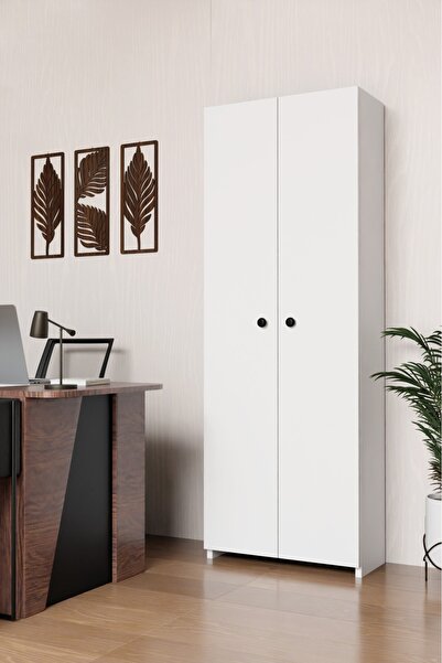 alpaevmobilya Ahşap 2 Kapaklı 150 Cm 5 Raflı Çok Amaçlı Ofis Evrak Dosya Dola...