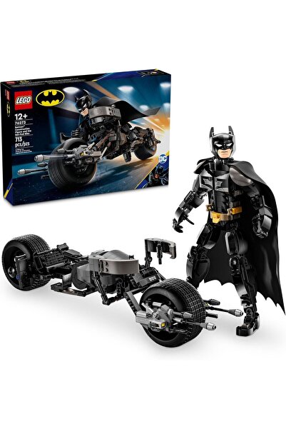 LEGO مجسمات بناء شخصية باتمان من دي سي ودراجة بات-بود - ذا دارك نايت - 76273