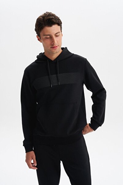 Arma Ar-Ma Men's Hooded Sweatshirt Without Print Kangaroo Pocket Slim Fit Scu...
