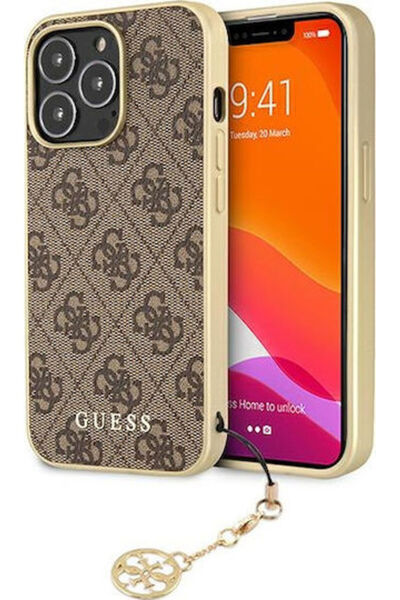 Guess Back Cover Fabric Brown (iPhone 13 Pro) Code: GUHCP13LGF4GBR