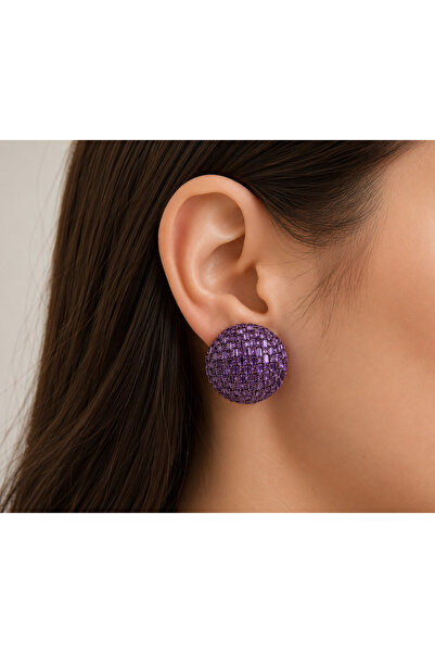 byozanyılmaz Complete Stone-Colored Design Earrings