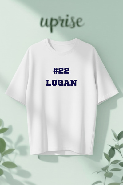 Vordevia Tricou oversize din bumbac imprimat Off Campus Briar Logan