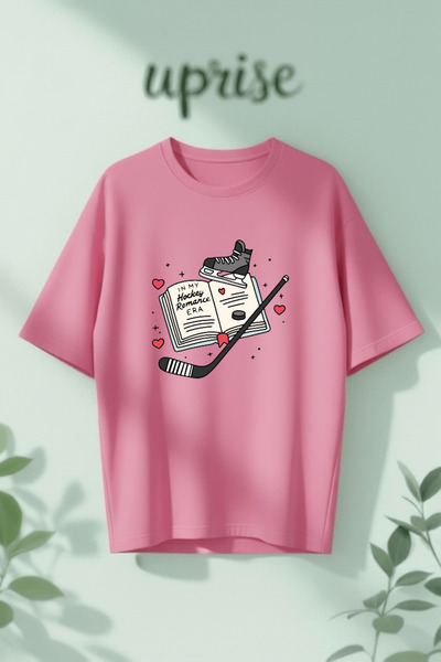 Vordevia In My Hockey Romance Era Printed Cotton Oversize T-Shirt