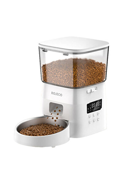 ROJECO RWSQAJO-2L02 Automatic Stainless Steel Feeder for Dog & Cat with Base ...