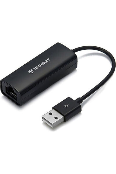 Techsuit Προσαρμογέας Ethernet Netlink Ac19 USB Αρσενικό σε Θηλυκή Θύρα RJ45 ...