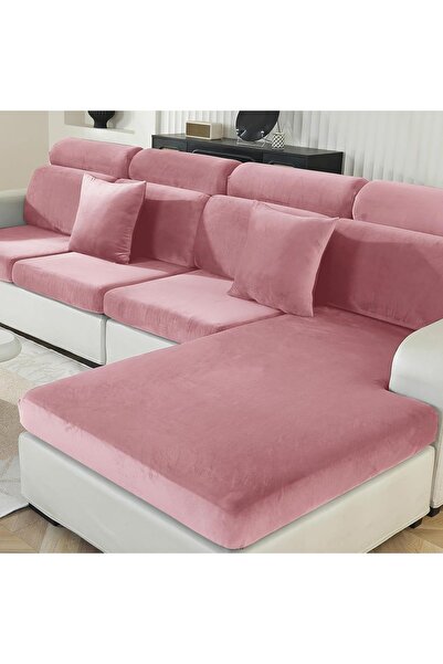 OEM Husă pentru canapea pe scaun, din velur, elastică, elegantă, etanșă, roz
