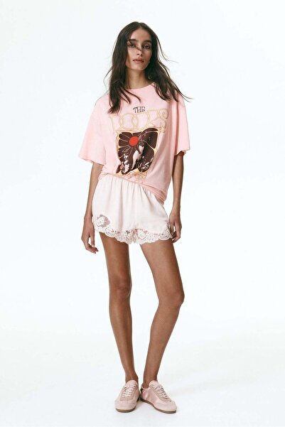 H&M Oversized print-motif T-shirt