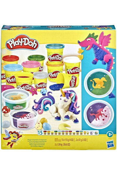 Hasbro Games Hasbro Play-Doh Πλαστοζύμη Μαγικό Πακέτο Λάμψης Σετ Παιχνιδιού Γ...