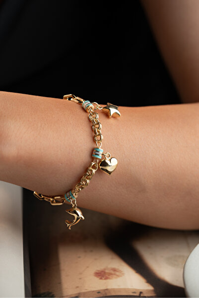 beonejewelry 925 Ayar Gümüş Figür Sallantılı Bileklik
