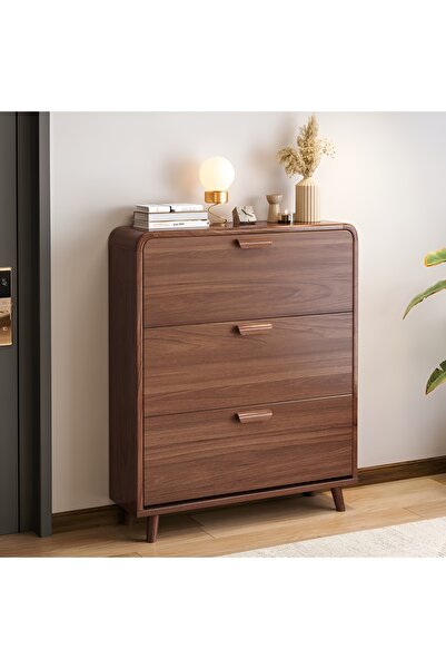 sharpdo 3-Layer Home Entrance Simple Ultra-Thin Flip Shoe Cabinet