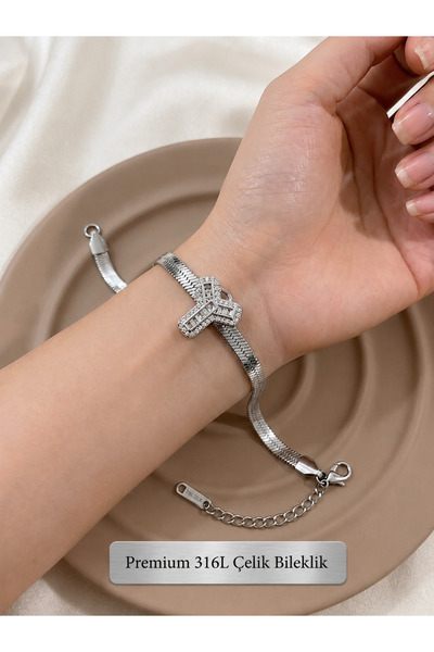 FM 💎   Premium Silver Color Stylish and Shiny Modern Y Letter Model 316L Ste...