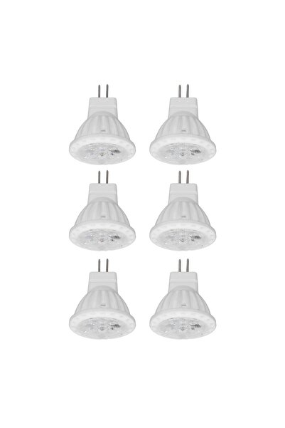 OEM GU4 LED Bulb 4W Dimmable Ceramic Base White Light 220V 6-Pack - Warm White