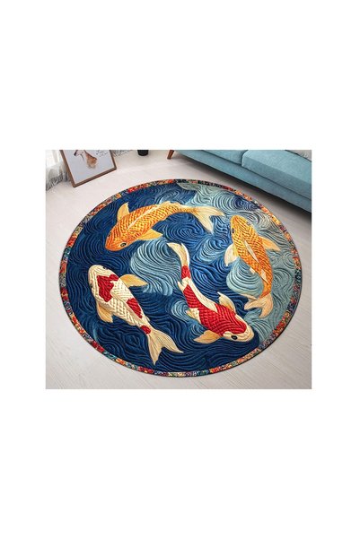 Vivense KOİ SÜRÜSÜ DOKUMA TABAN HALI, 556 YNG, 100X100 CM