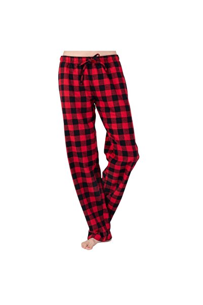 OEM Pantaloni de pijama de damă din flanelă 100% bumbac, cu buzunare – Negru ...