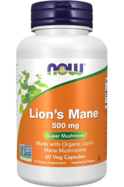 Now Foods, Lion's Mane, 500 mg, 60 Veg Capsules Usa Menşeii