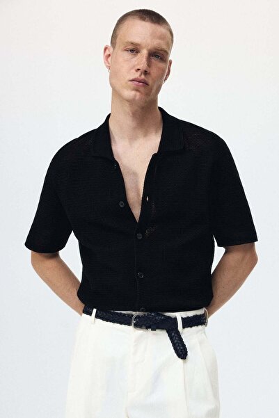 H&M قميص محبوك بقصّة عادية