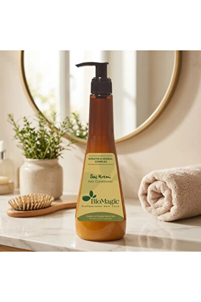 BIOMAGIC Balsam pentru păr fragil cu keratină hidrolizată, Keratin, 300 ml
