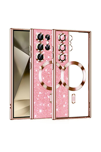 Techsuit Husa pentru Samsung Galaxy S24 Ultra, Luxury Glitter MagSafe, protec...