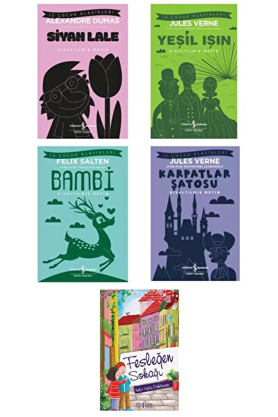 TÜRKİYE İŞ BANKASI KÜLTÜR YAYINLARI Siyah Lale-Yeşil Işın-Bambi-Karpatlar Şat...