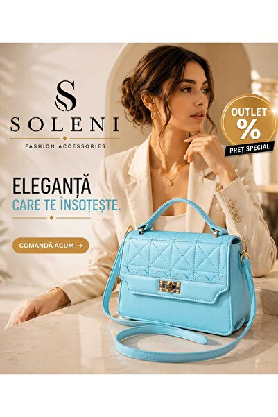 ANY SHOP MARKET SOLENI Geantă Damă Elegantă, Crossbody și Umăr, Material PU P...