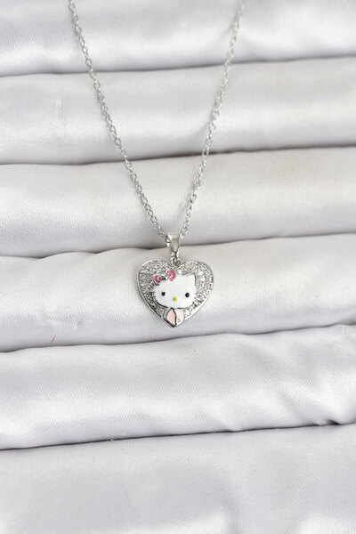 callerrons accessories Chain Silver Color Kitty Model Necklace - Ebj260612W43933