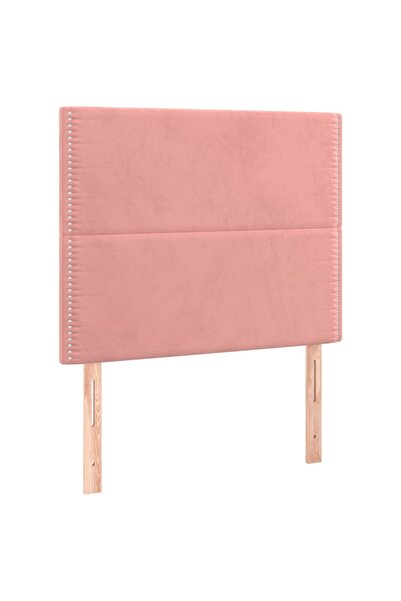 vidaxl Tăblie de pat roz 90x5x118/128 cm catifea