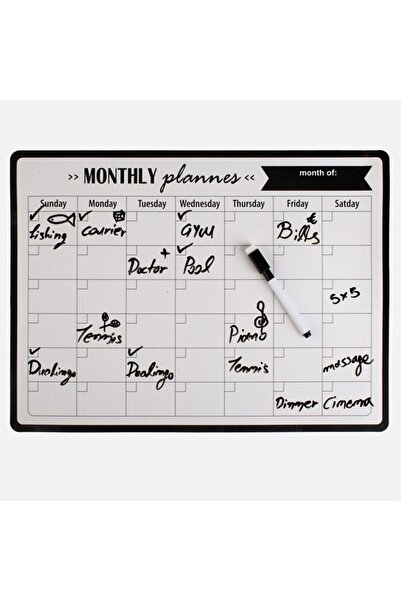 OEM Planner Lunar Magnetic 40x30 cm cu Marker, Calendar Scrie-Șterge pentru F...