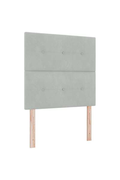 vidaxl Tăblie LED cu lumini cu bandă LED Gri deschis 80 cm Poliester