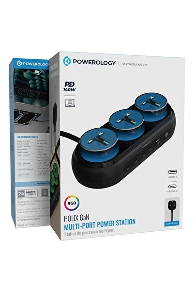 Powerology Holix GaN Multi-Port Power Station Grey