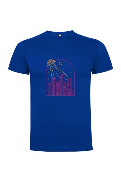 iLovePrints Neon Alien Skyline Tshirt