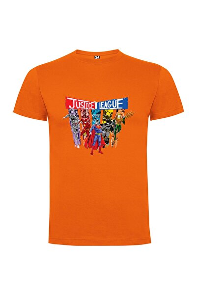 iLovePrints Striped Heroes United: Justice-League Style Tshirt