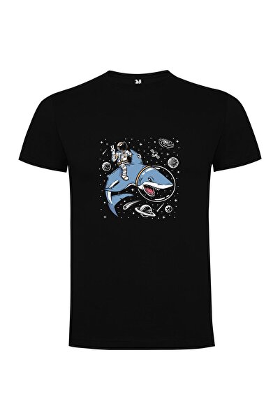 iLovePrints Space Shark Rider Tshirt
