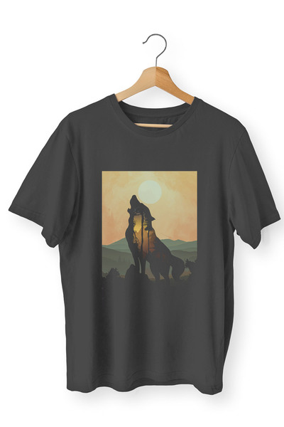 iLovePrints Μπλούζα Nature Κάλεσμα Λύκου