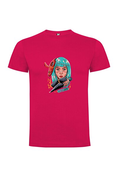 iLovePrints Blue-haired Snake Assassin Tshirt