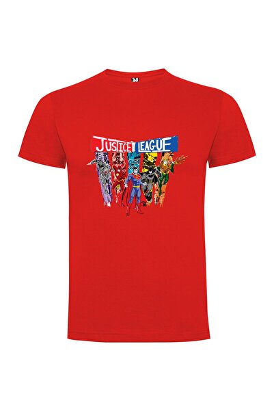 iLovePrints Striped Heroes United: Justice-League Style Tshirt