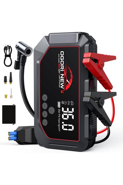 OGORI NEW Jump Starter Power Pack 8000A with Air Compressor 150PSI, 12V Car B...