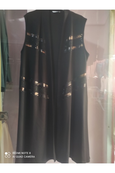 Butik Combed Cotton Vest Black Color L Size Flexible Fabric
