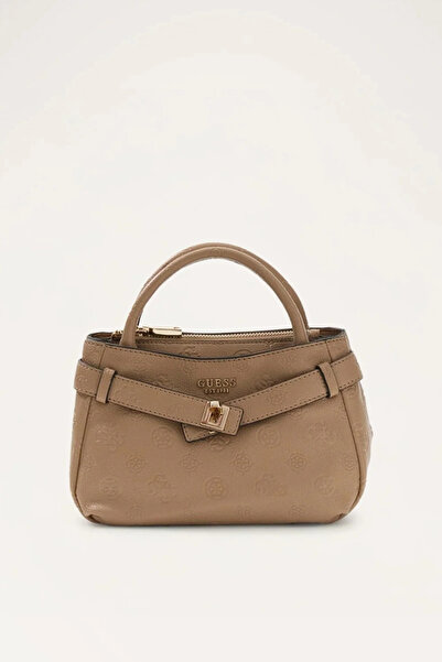 Guess Ella Logo Small Women's Beige Handbag Hwpd9746760-Bio