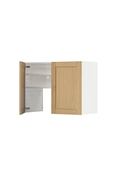 IKEA METOD Mutfak Duvar Dolabı FORSBACKA Meşe, Aspiratör Dolabı, G80 x D39 x ...