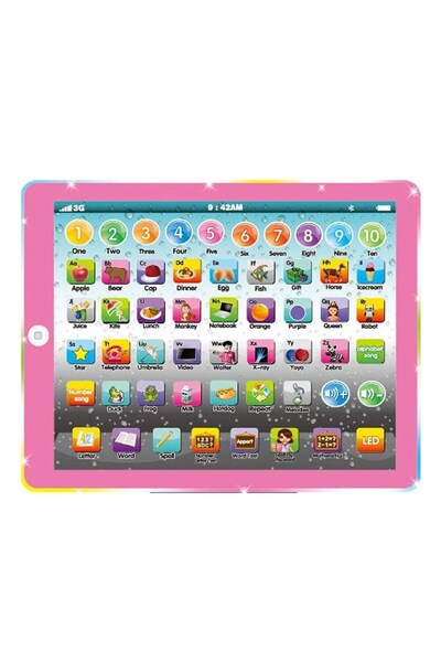 ETOY Tableta interactiva educativa roz pentru copii cu efecte luminoase si su...