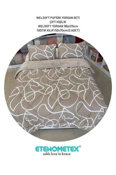 ETE HOMETEX Double Luxury Welsoft Bedspread Set 195X215Cm
