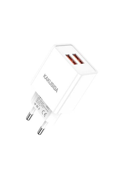 KAKUSİGA Φορτιστής χωρίς καλώδιο, 2 Θύρες USB-A, Λευκός