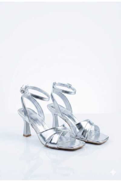 Macelife Women's Sandelet Shoes with Ankle Straps and 7cm Heels