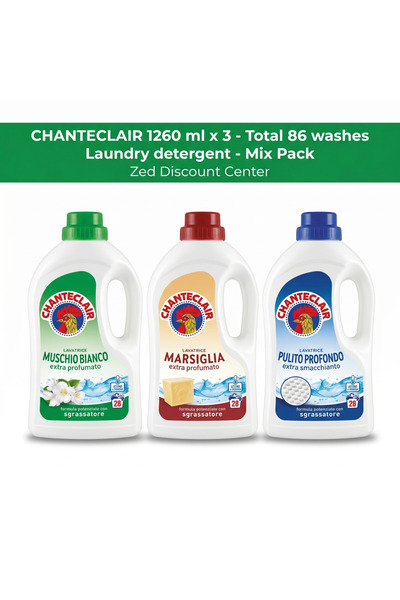 Chanteclair Detergent de rufe 1260ml. Pachet Mixt x3 (White Musk - Marseille ...