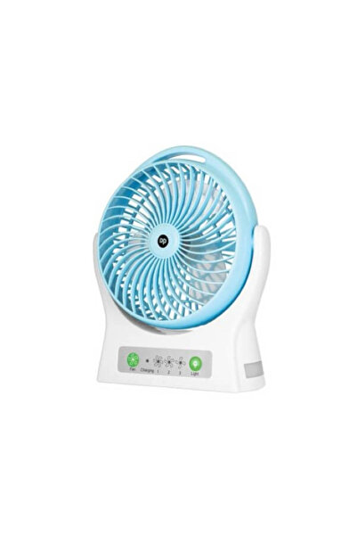 DP Ανεμιστήρας επιτραπέζιος 6W, με LED φωτισμό, Φ20cm, 25(h) cm, Επαναφορτιζό...